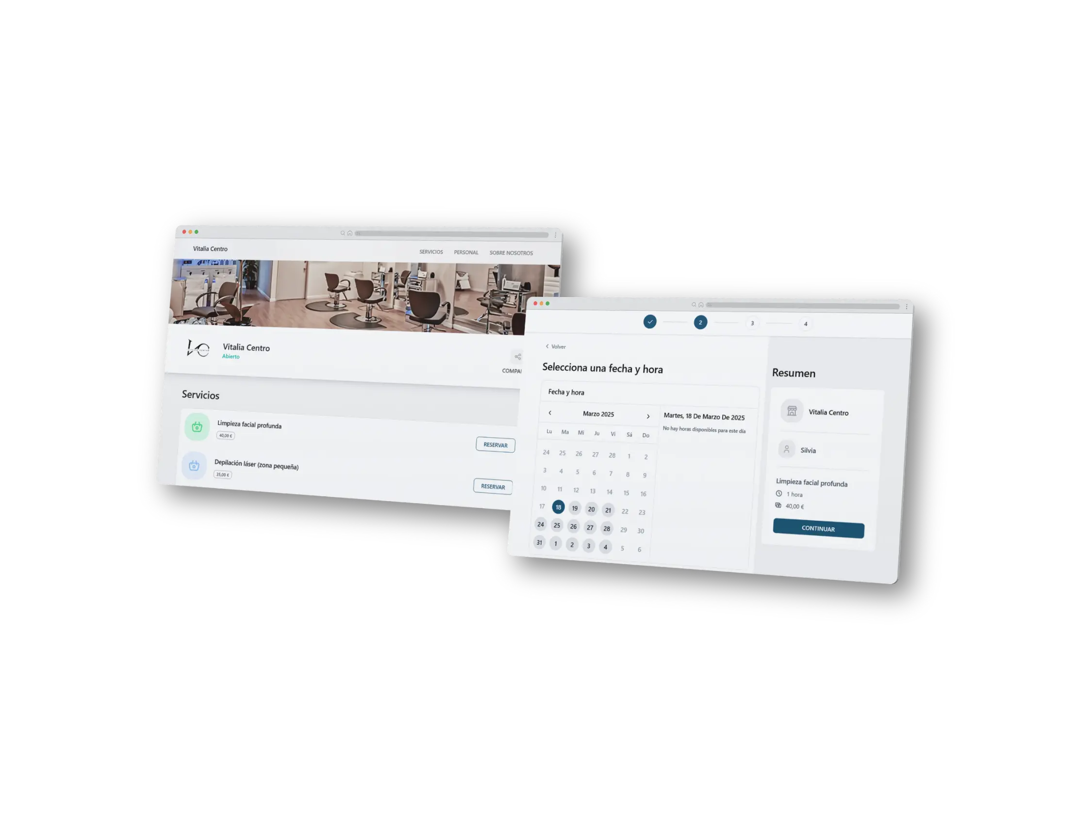 People using the appointment management app