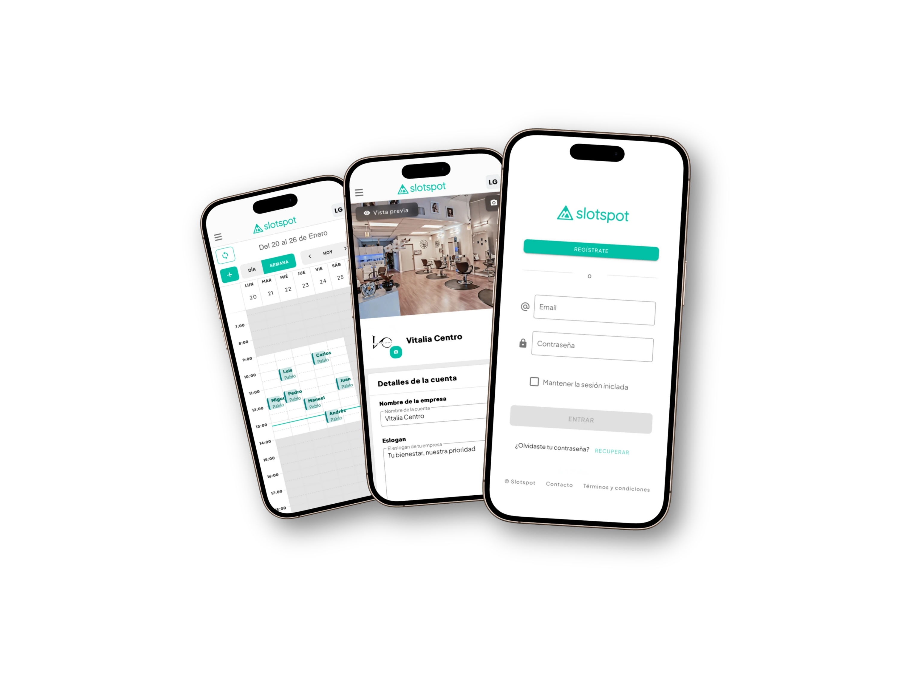 Setup process of the booking app